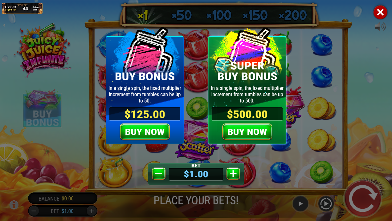 Juicy Juice Infinite Bonus Buy